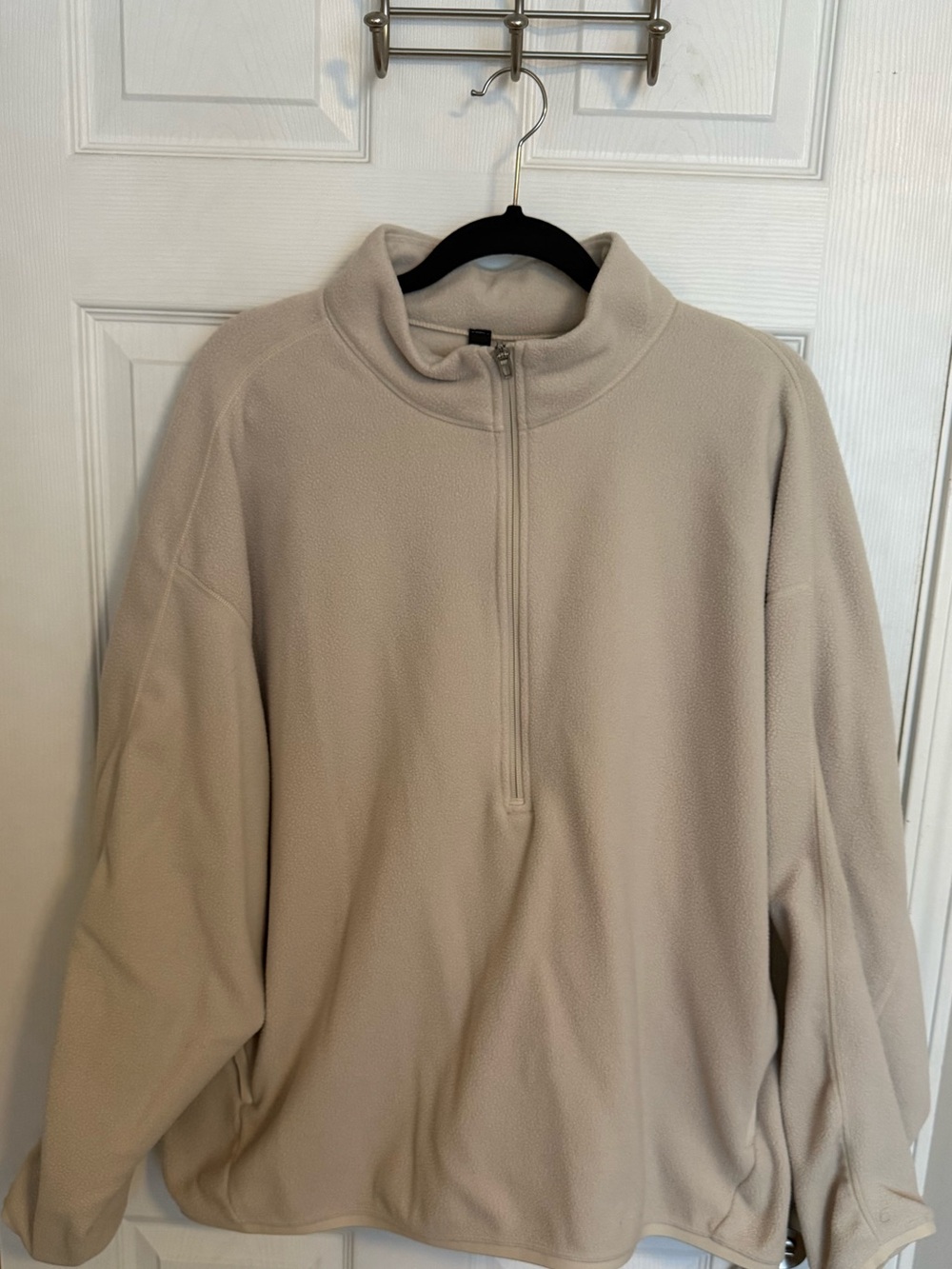 Lululemon oversized fleece. Xxl. White ivory. Quarter zip. Pocket zippers. Cozy!
